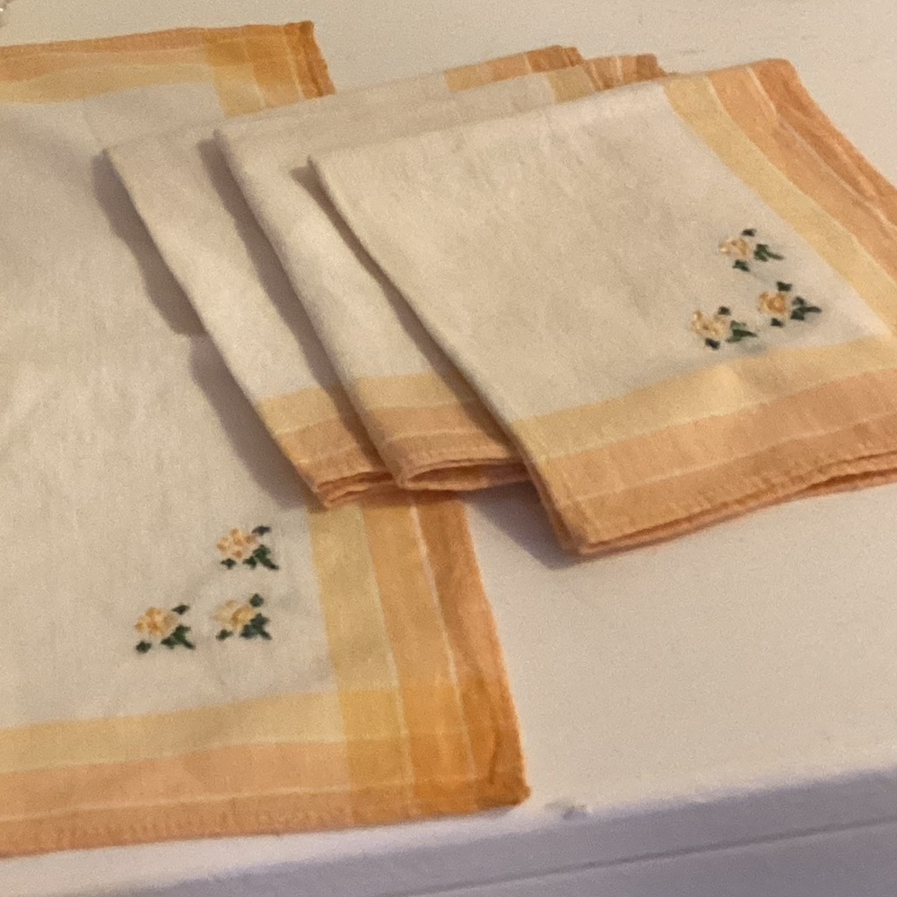 Vintage Madiera cocktail napkins
